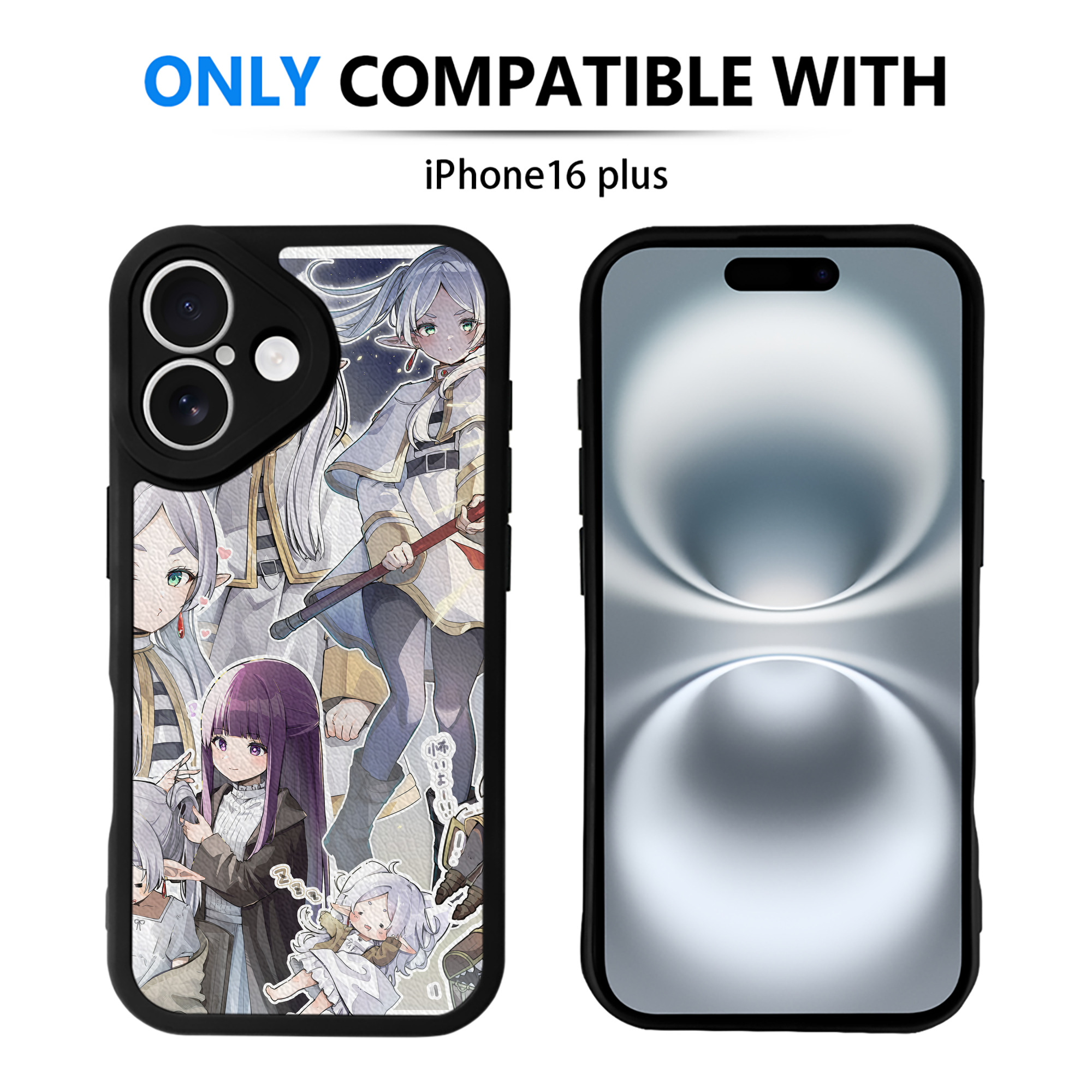 （画像用） 葬送のフリーレン Frieren 【iPhone 16シリーズ対応】シリコンスマホケース（レザー調） 材質：シリコン